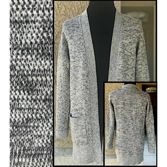 Zara Other - ZARA GRAY OPEN FRONT TWIST KNIT CARDIGAN SIZE S